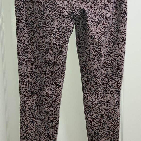 SPANX® BLACK & BROWN LEOPARD PRINT PANTS - ELASTIC WAIST - SIZE LARGE - Picture 5 of 16